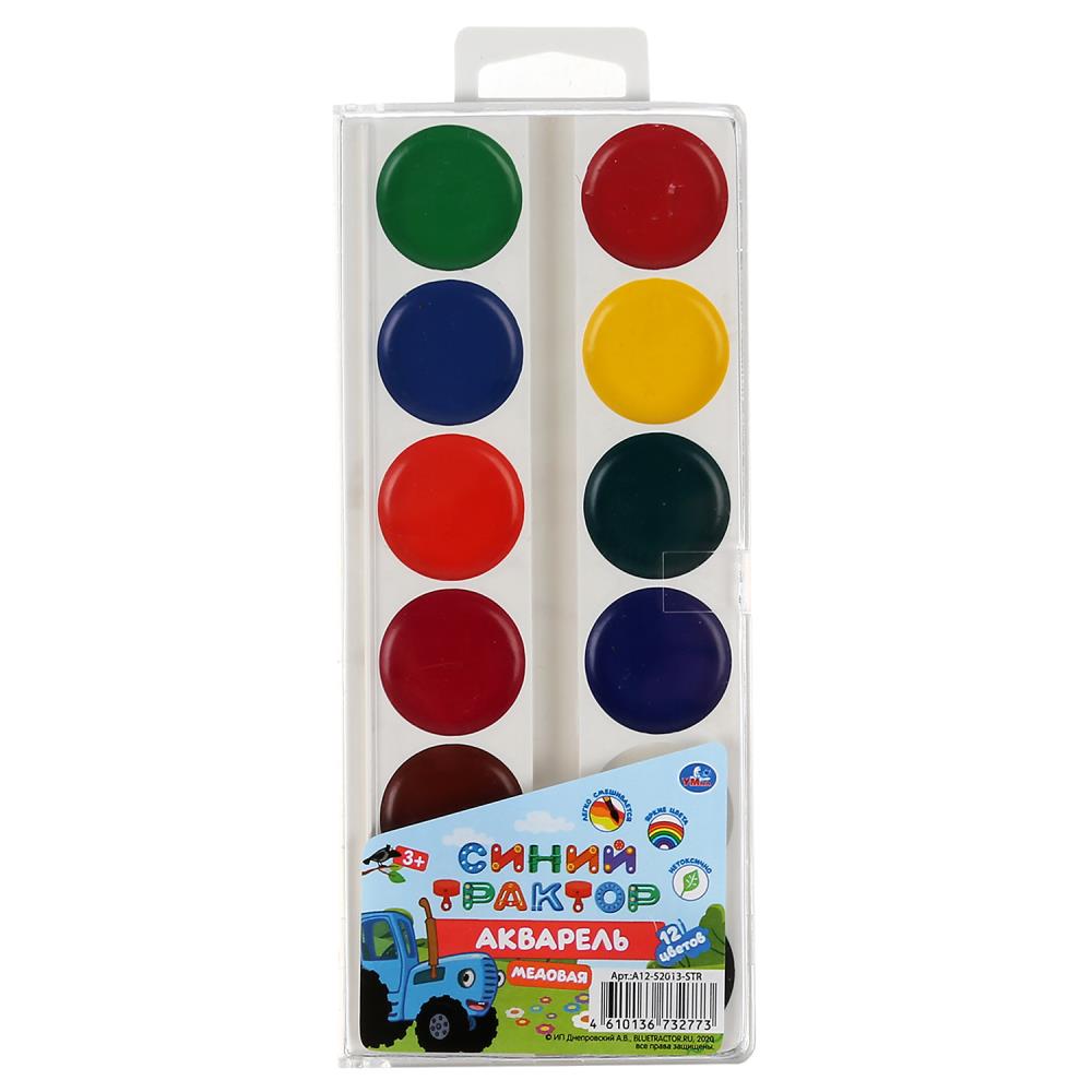 Акварель СИНИЙ ТРАКТОР, Умка A12-52013-STR