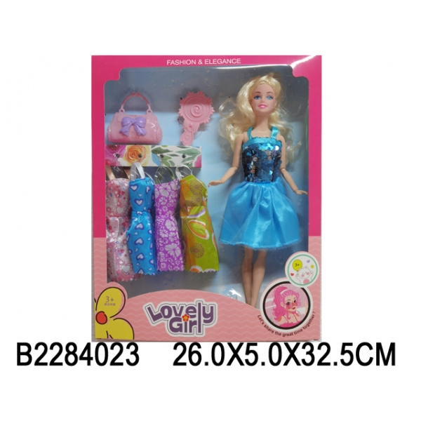 Кукла 29 см с набором платьев B2284023