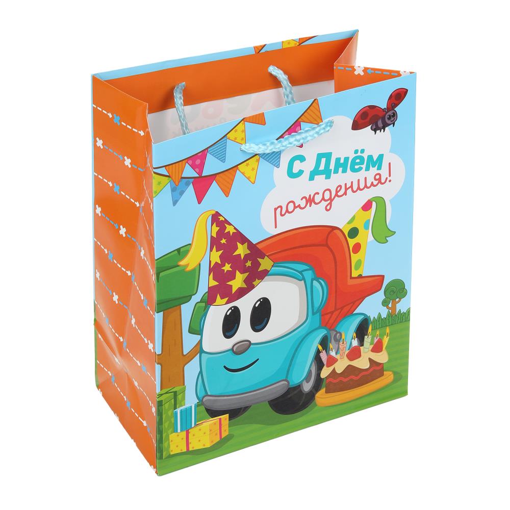 Подарочный пакет Грузовичок Лева, ЧУДО ПРАЗДНИК PML-111238-GL